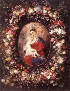RUBENS, Pieter Pauwel The Virgin and Child in a Garland of Flower China oil painting reproduction